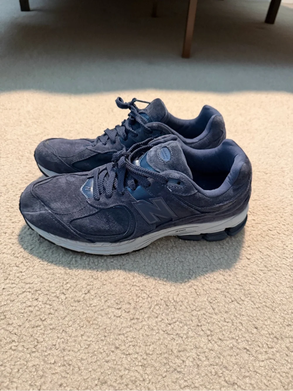 New Balance Navy Suede Athletic Sneakers